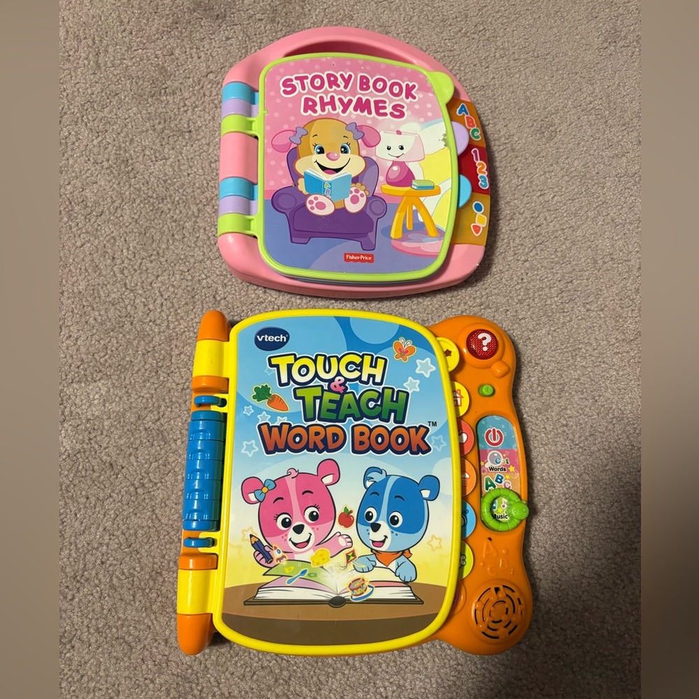 Fisher Price Story Book Rhymes & Vtech Touch & Teach word book